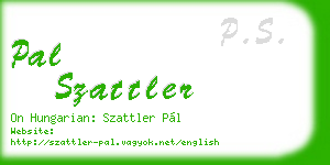pal szattler business card